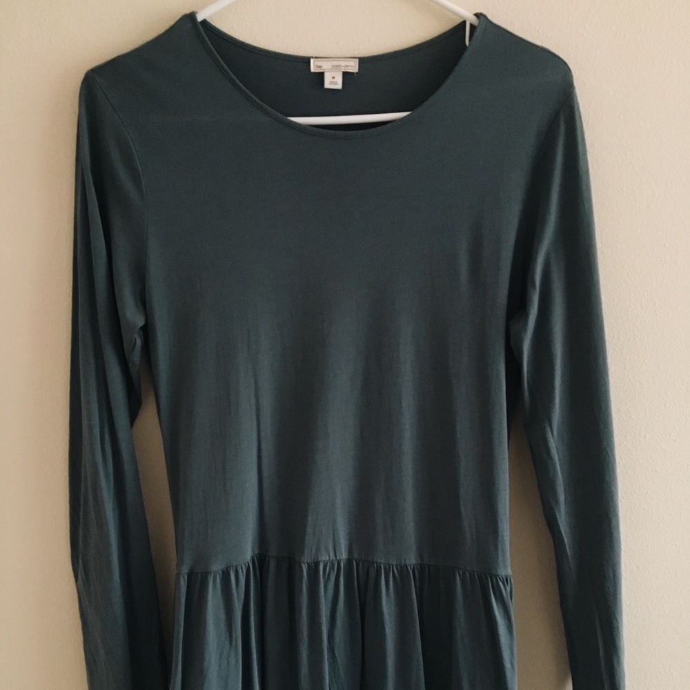 Olive Green Long Sleeve Dress